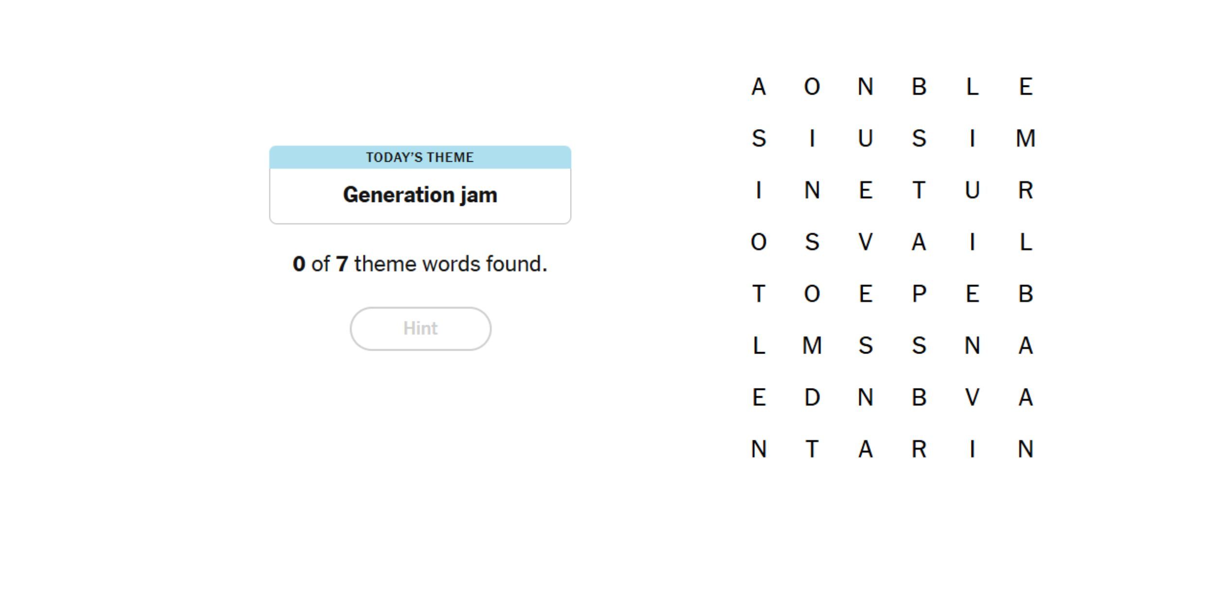 The NYT Games Strands Puzzle #251 November 9, 2024