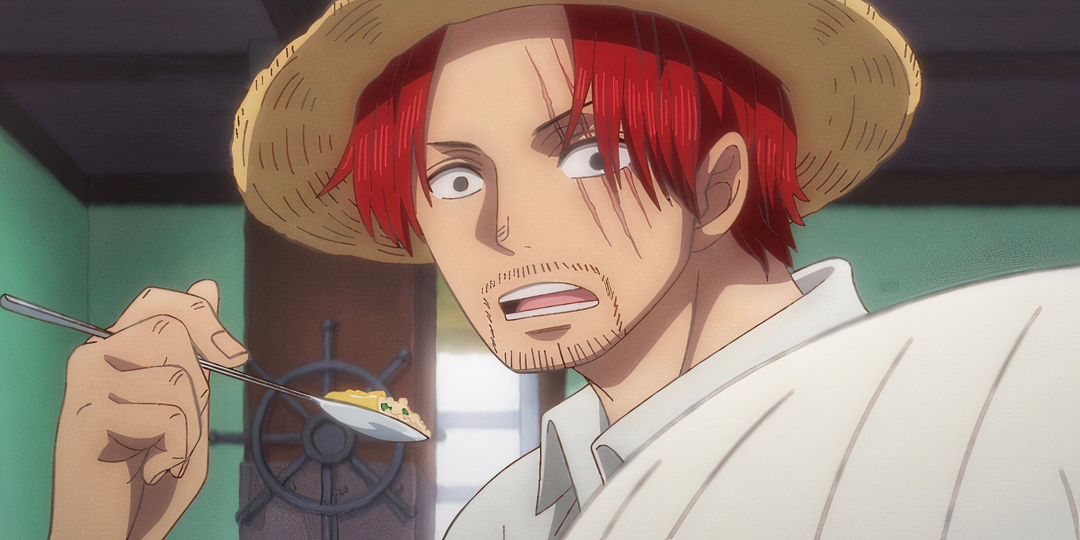 One Piece Shanks eating Rice