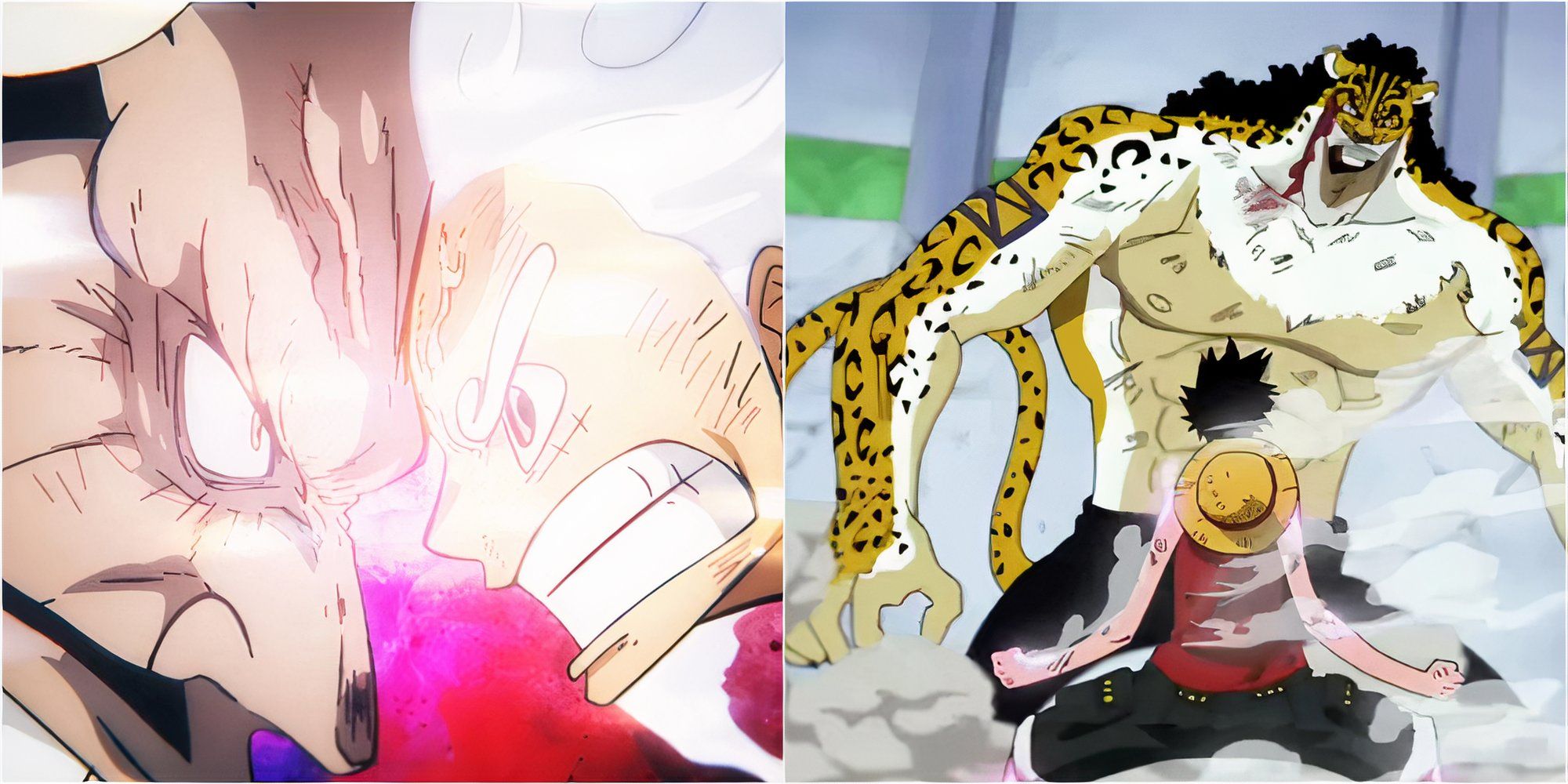 Luffy vs Kaido, Luffy vs Rob Lucci 