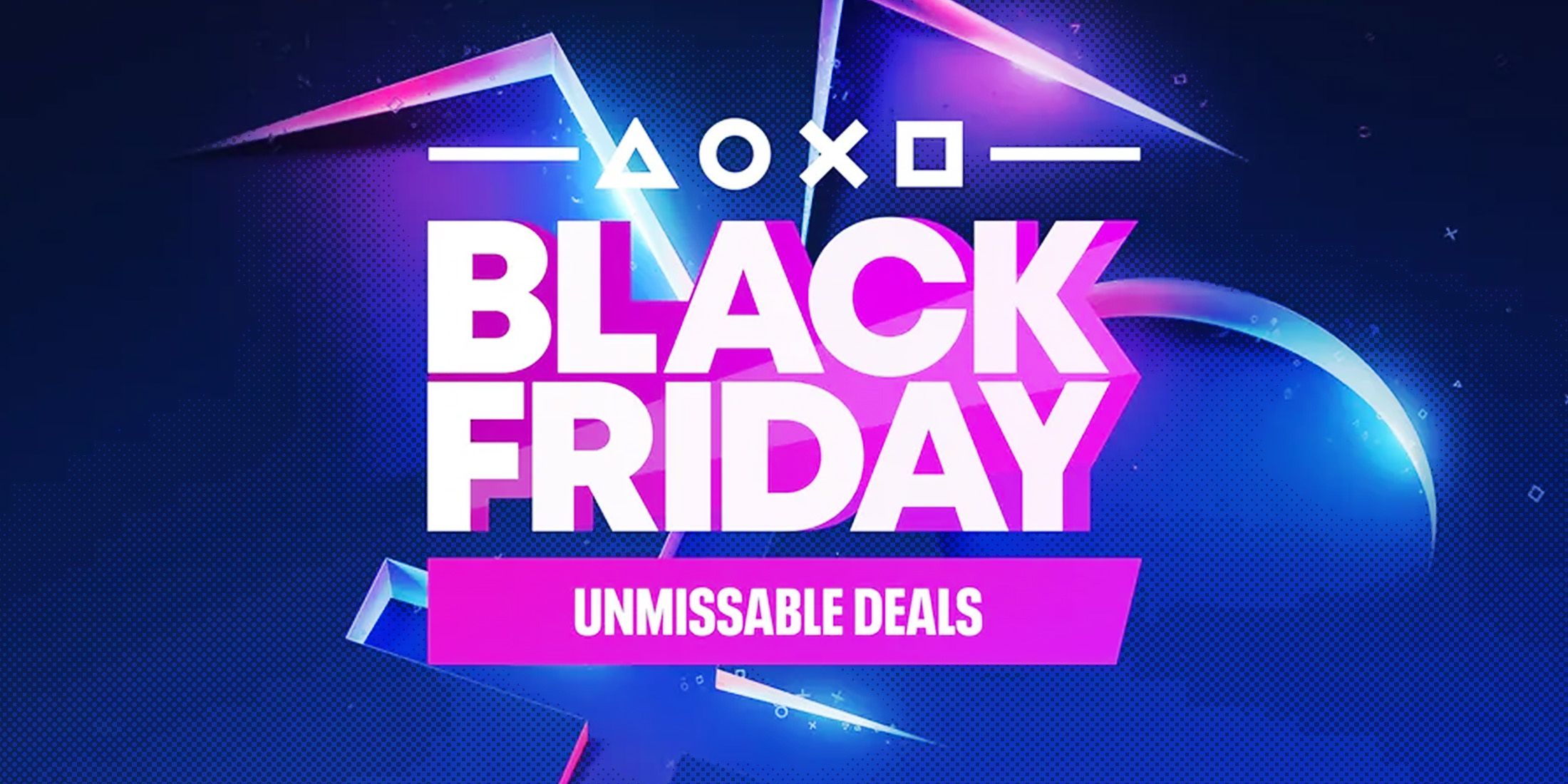 PlayStation Black Friday 2024 Unmissable Deals Key Art Dot Halftone Edit