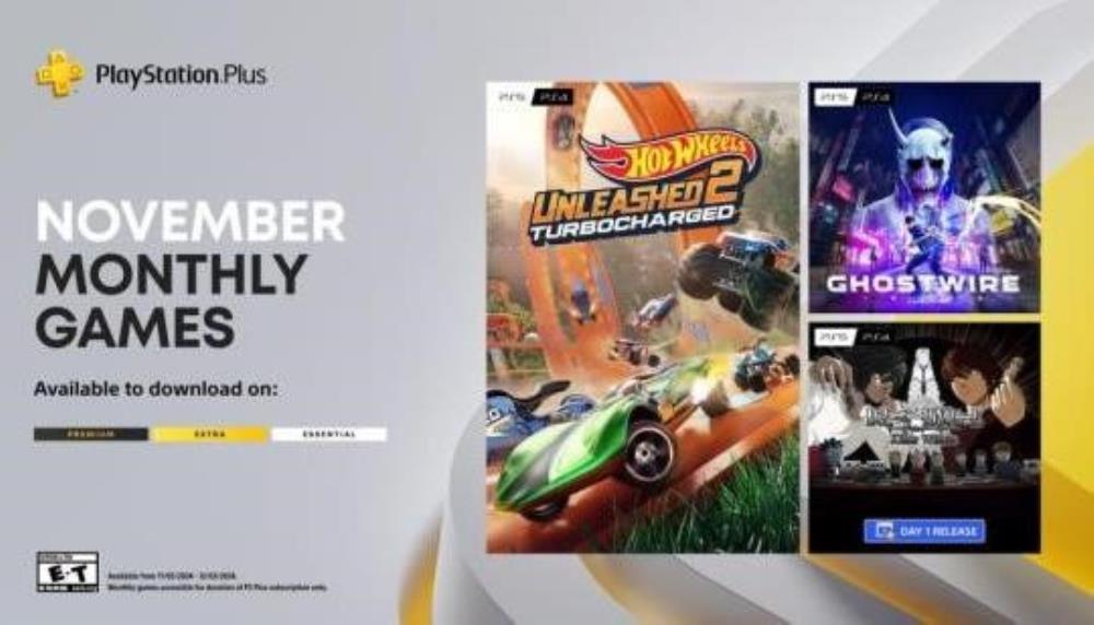 PS Plus Monthly Games for November: Hot Wheels Unleashed 2, Ghostwire: Tokyo, Death Note