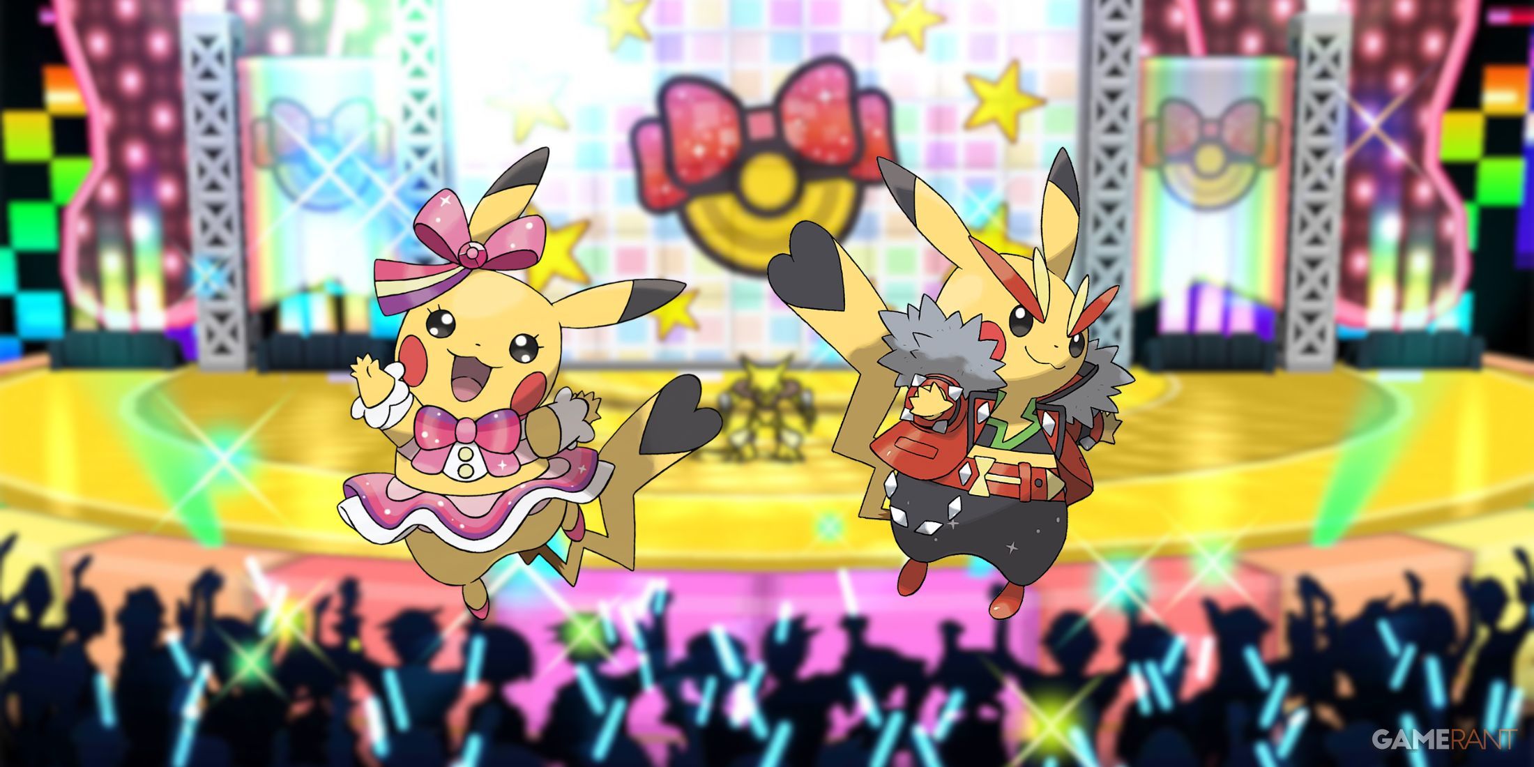 Contest Hall from Pokemon Omega Ruby and Alpha Sapphire with Pikachu Pop Star and Pikachu Rock Star edited on top