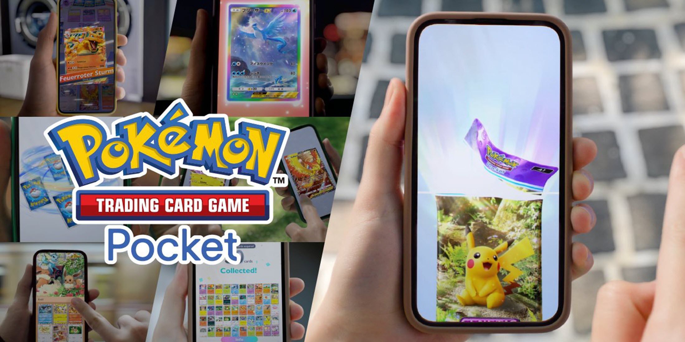 pokemon TCG pocket opening a pack on a phone