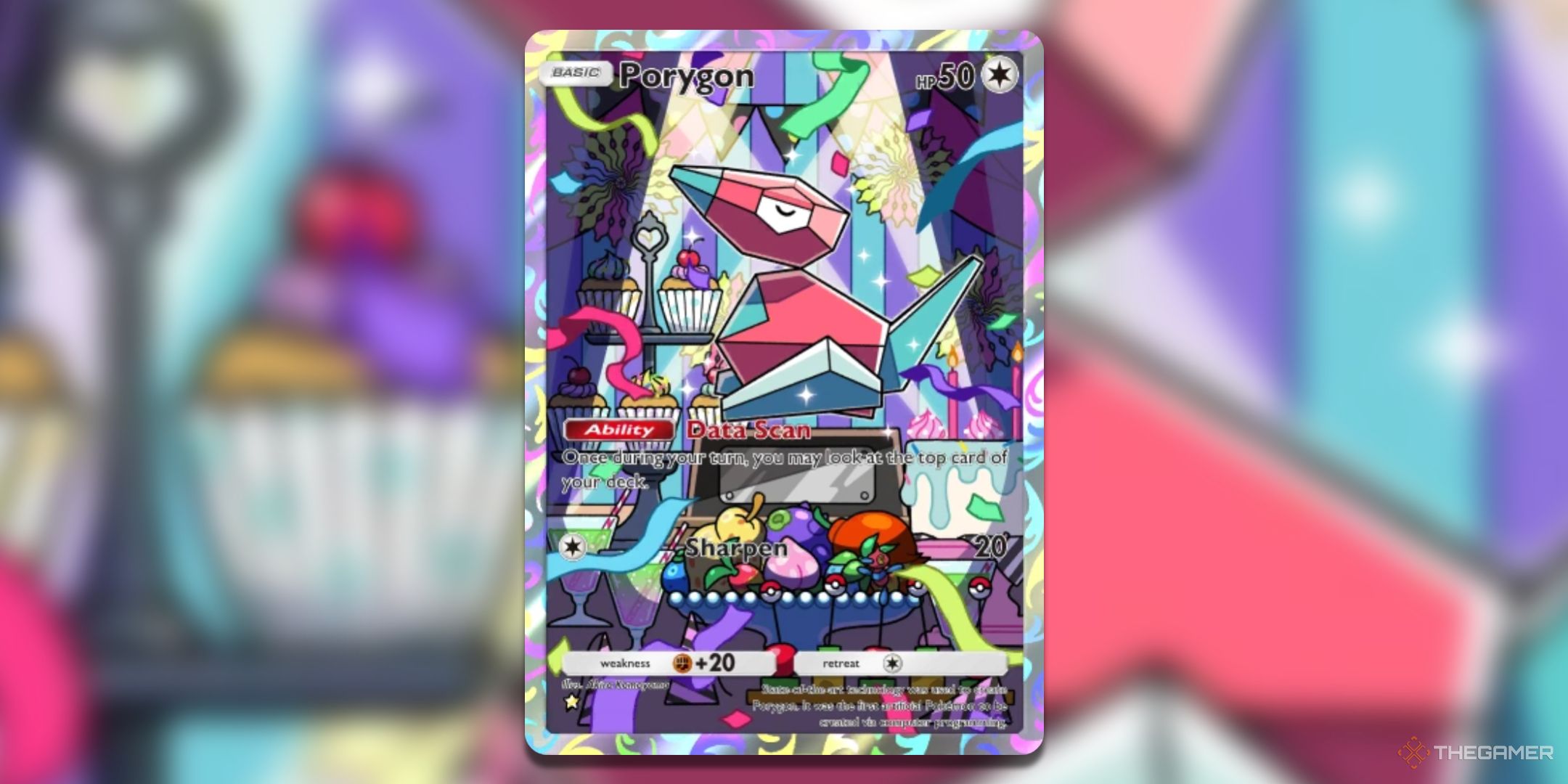 Full Art Porygon Pokemon TCG Pocket Card Art.