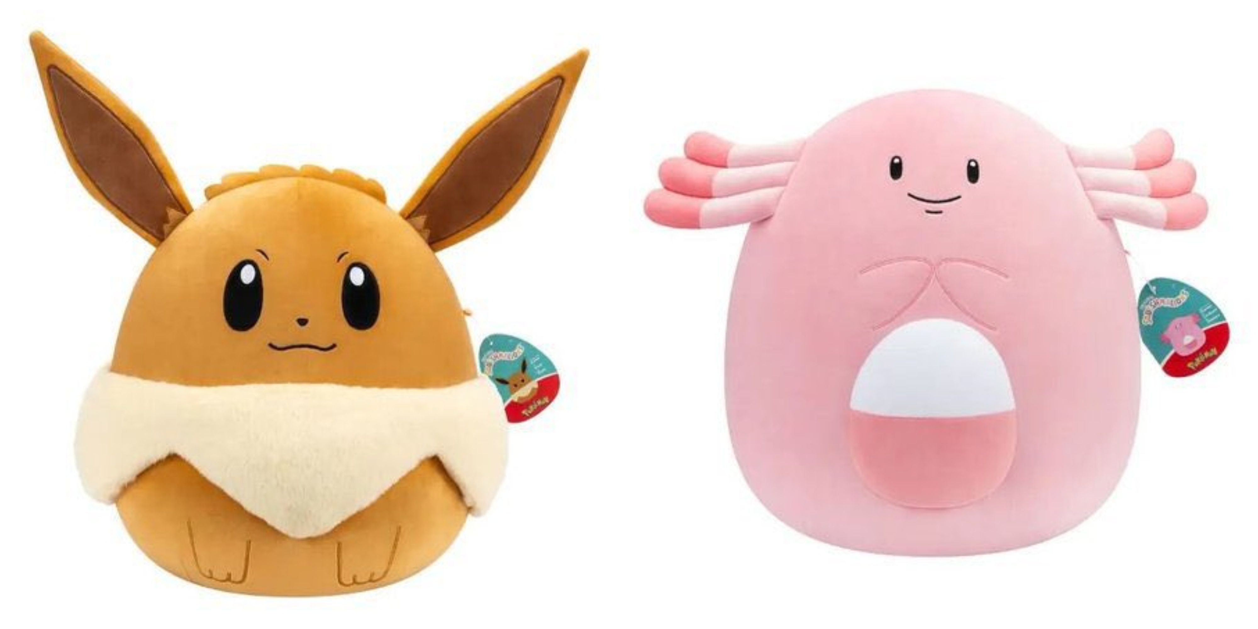 pokemon's eevee and chansey squishmallows