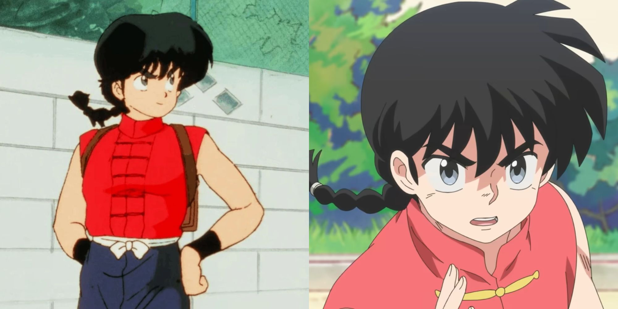 Male Ranma in the 1989 anime, and Male Ranma in the 2024 anime.