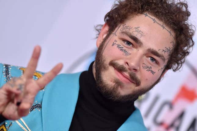 Post Malone posing for a picture