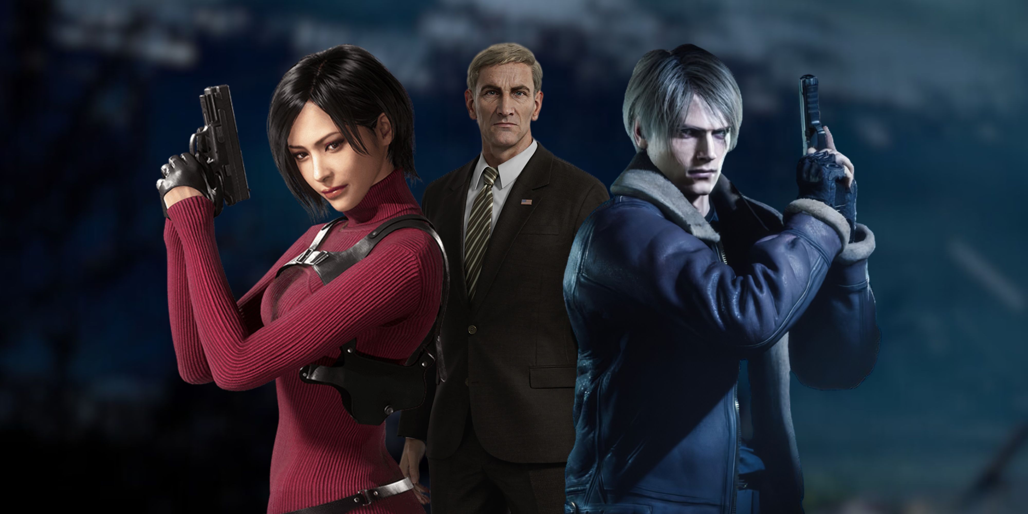 leon, ada, and president graham in resident evil 4 remake.