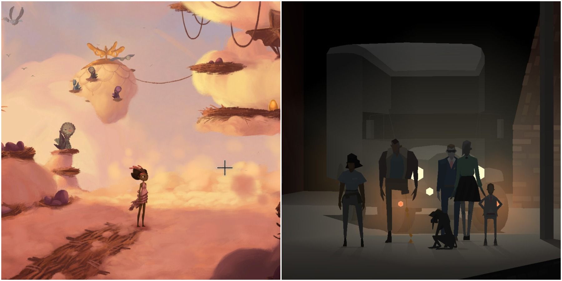 (Left) Broken Age (Left) Kentucky Route Zero