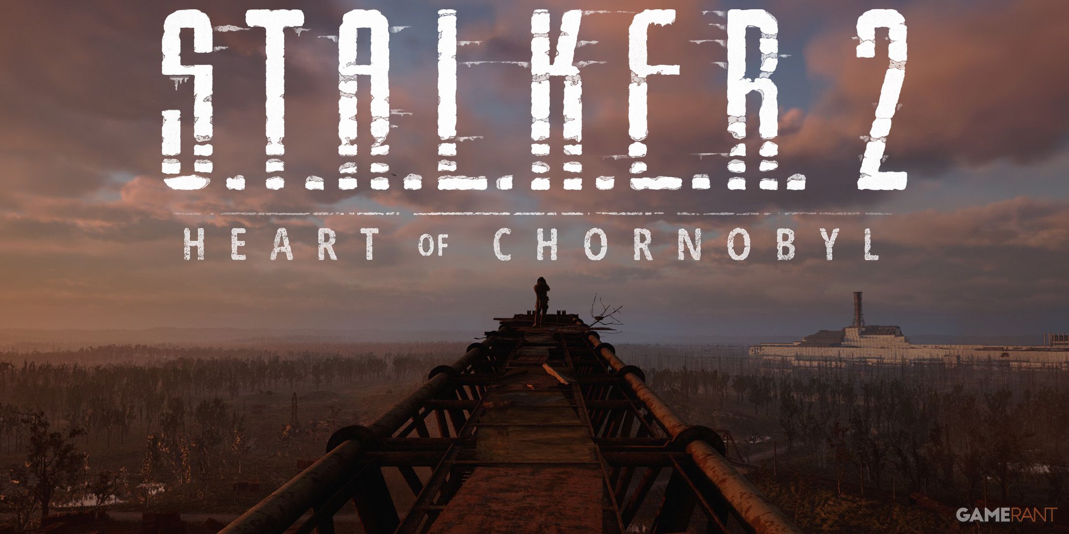 STALKER 2 Heart of Chornobyl logo over garbage heap game screenshot