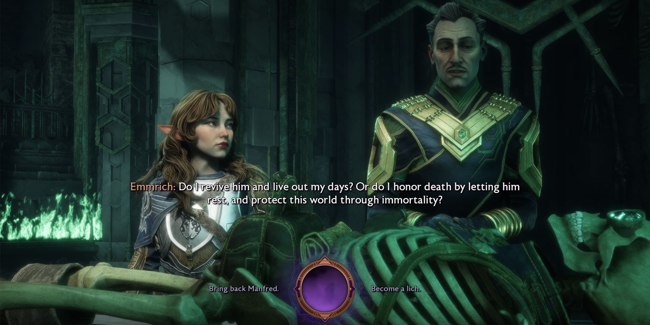 bring manfred back to become a lich options in dragon age the veilguard