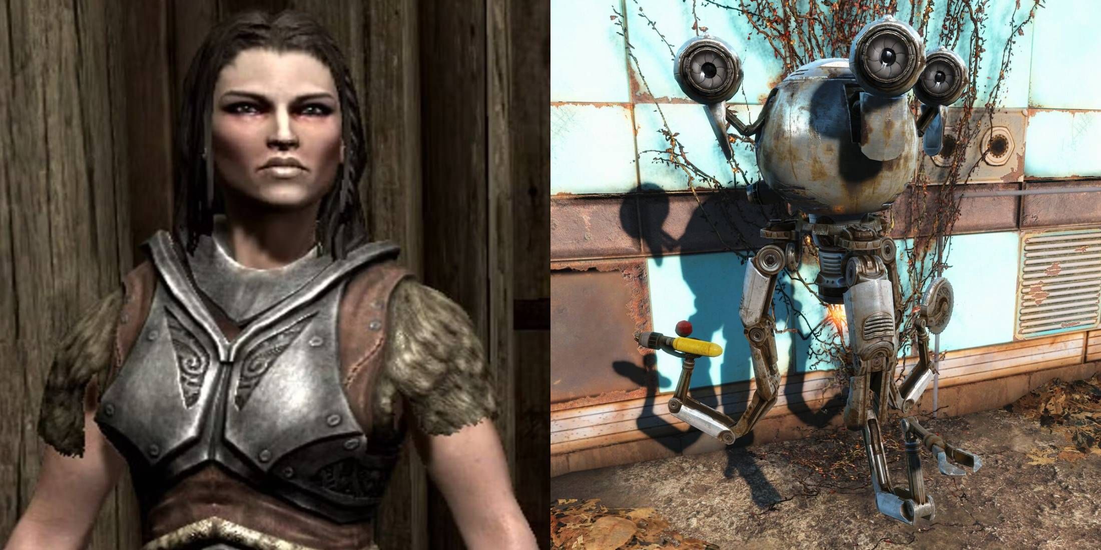 Lydia from Skyrim and Codsworth from Fallout 4