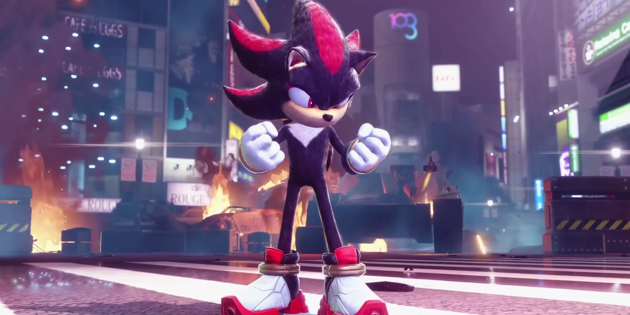 Shadow the Hedgehog as his movie self in the Movie Pack DLC for Sonic X Shadow Generations.