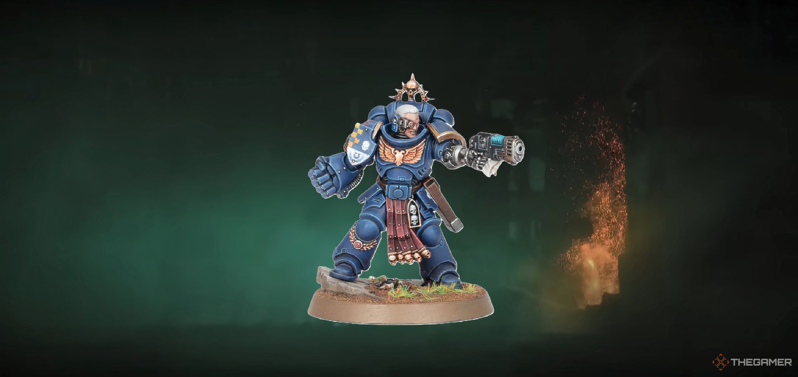 A Space Marine Lieutenant from Warhammer 40,000 Tabletop.