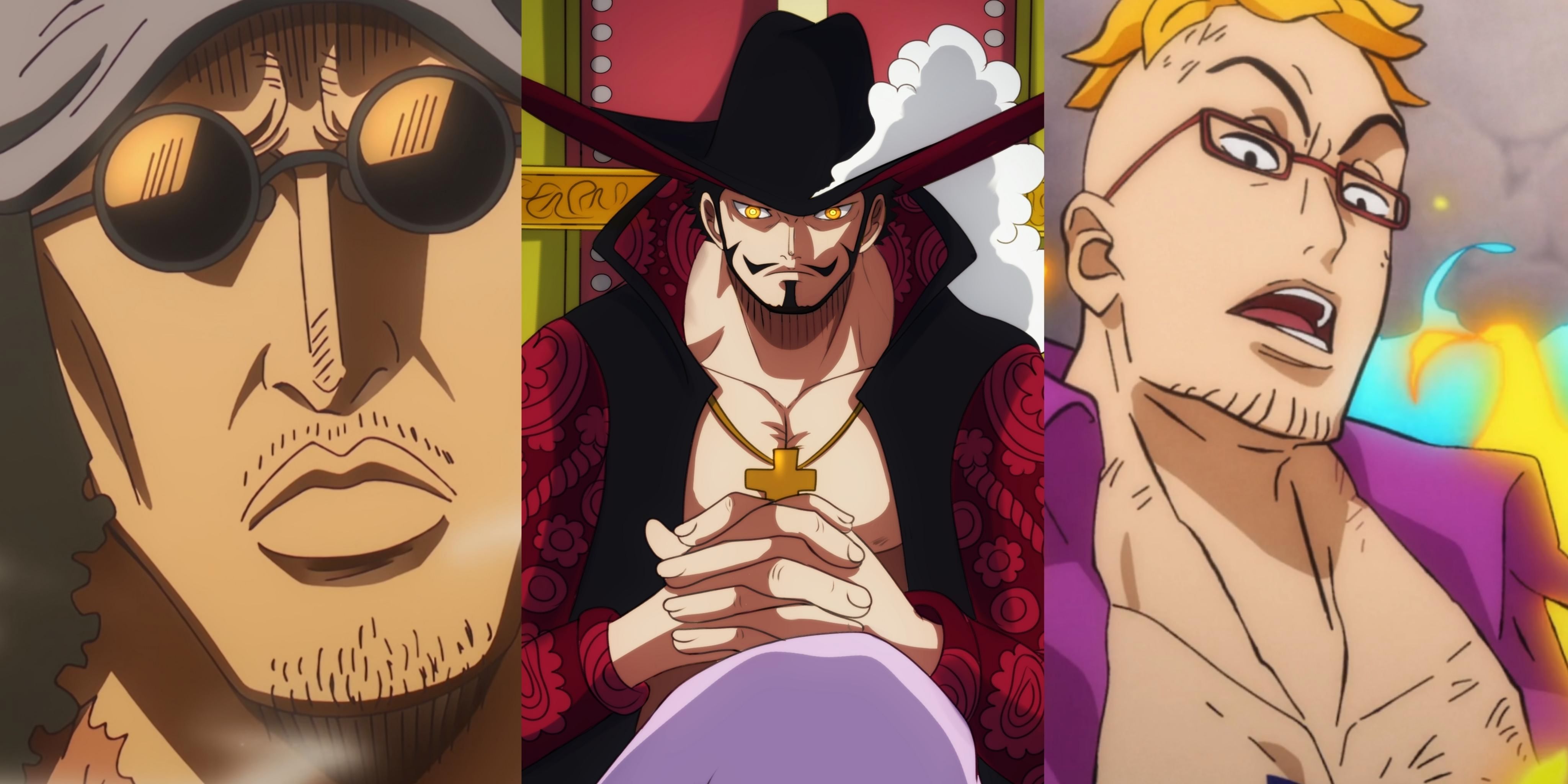 Featured One Piece: Strongest Non-Captains In The Series, Ranked Kuzan Marco Mihawk