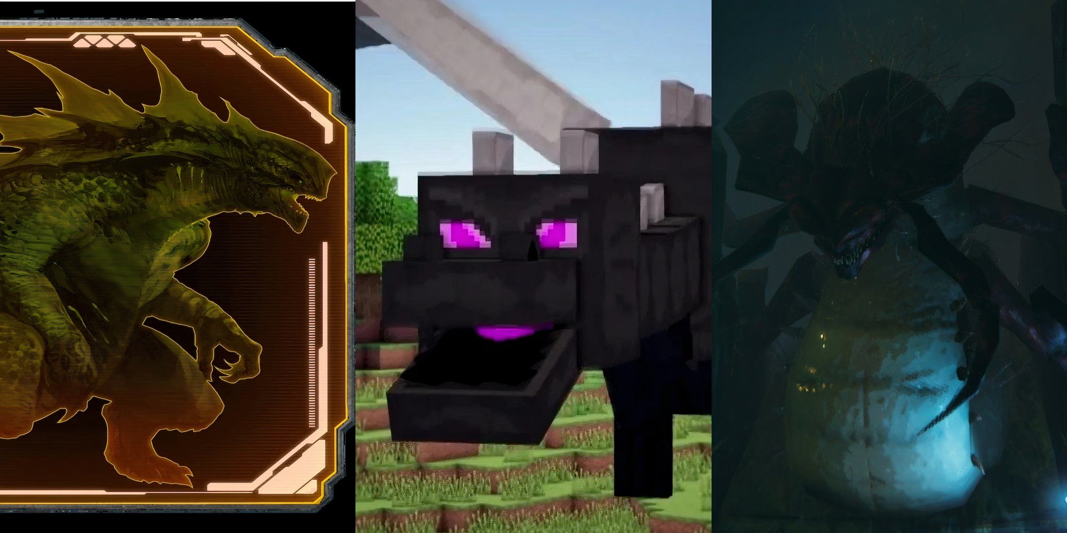 ARK, Minecraft, Valheim Collage