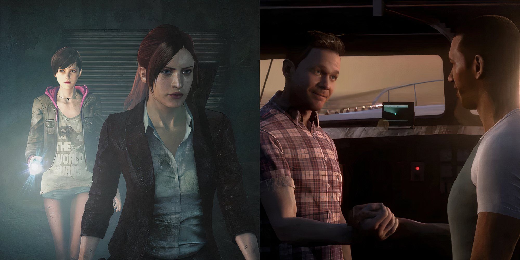 Resident Evil Revelations 2 on the left and Man of Medan on the right