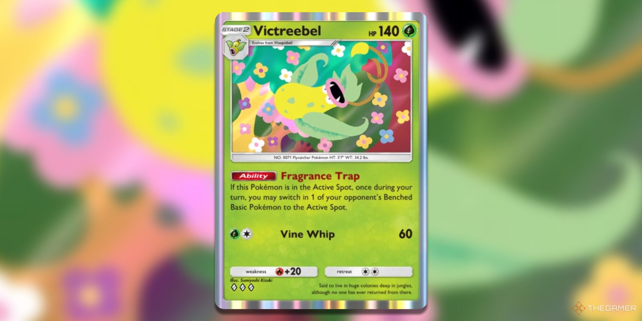 Victreebel Pokemon TCG Pocket Card Art.