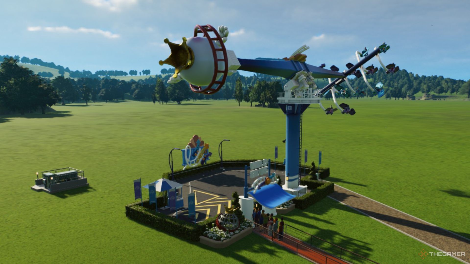 The Planet Coaster Wild Blue ride is shown in Planet Coaster 2.