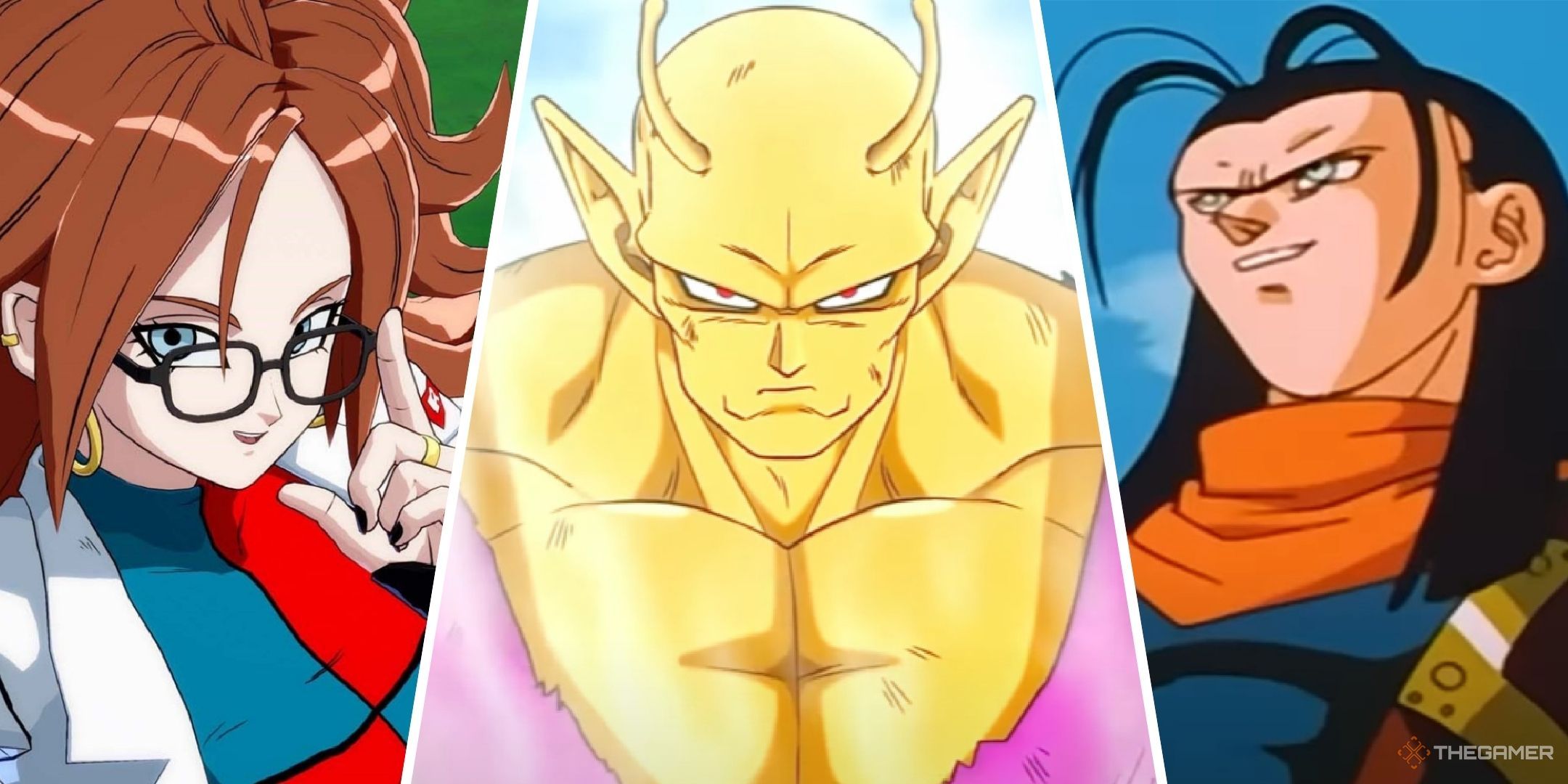 Dragon Ball image showing Android 21, Orange Piccolo and Super Android 17.