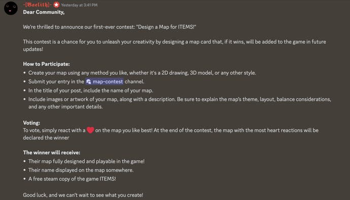 A screenshot of Fntastic's map design contest rules, as shared on Discord.