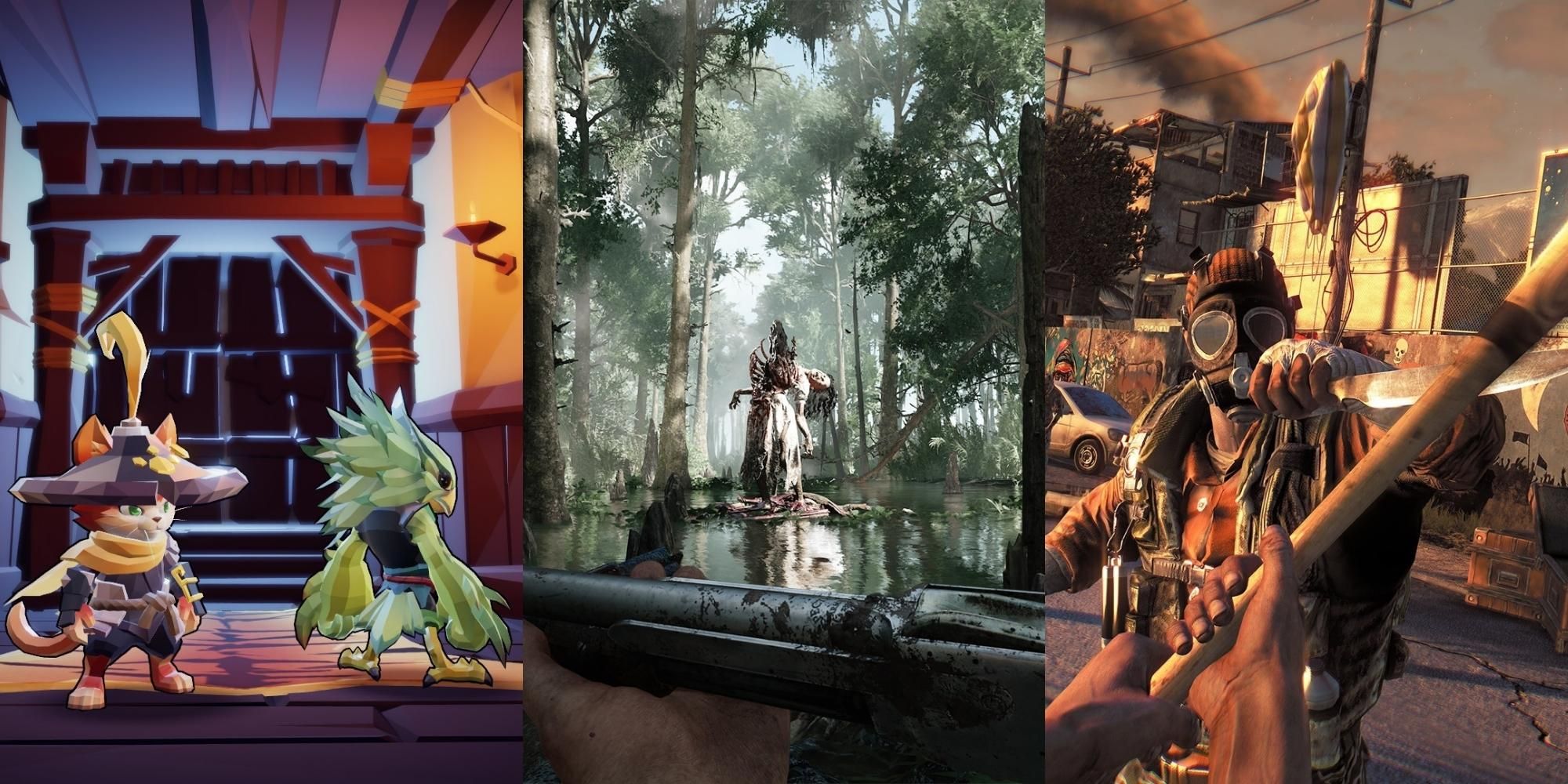 heroes in Gunfire Reborn, gun in Hunt Showdown, fight in Dying Light