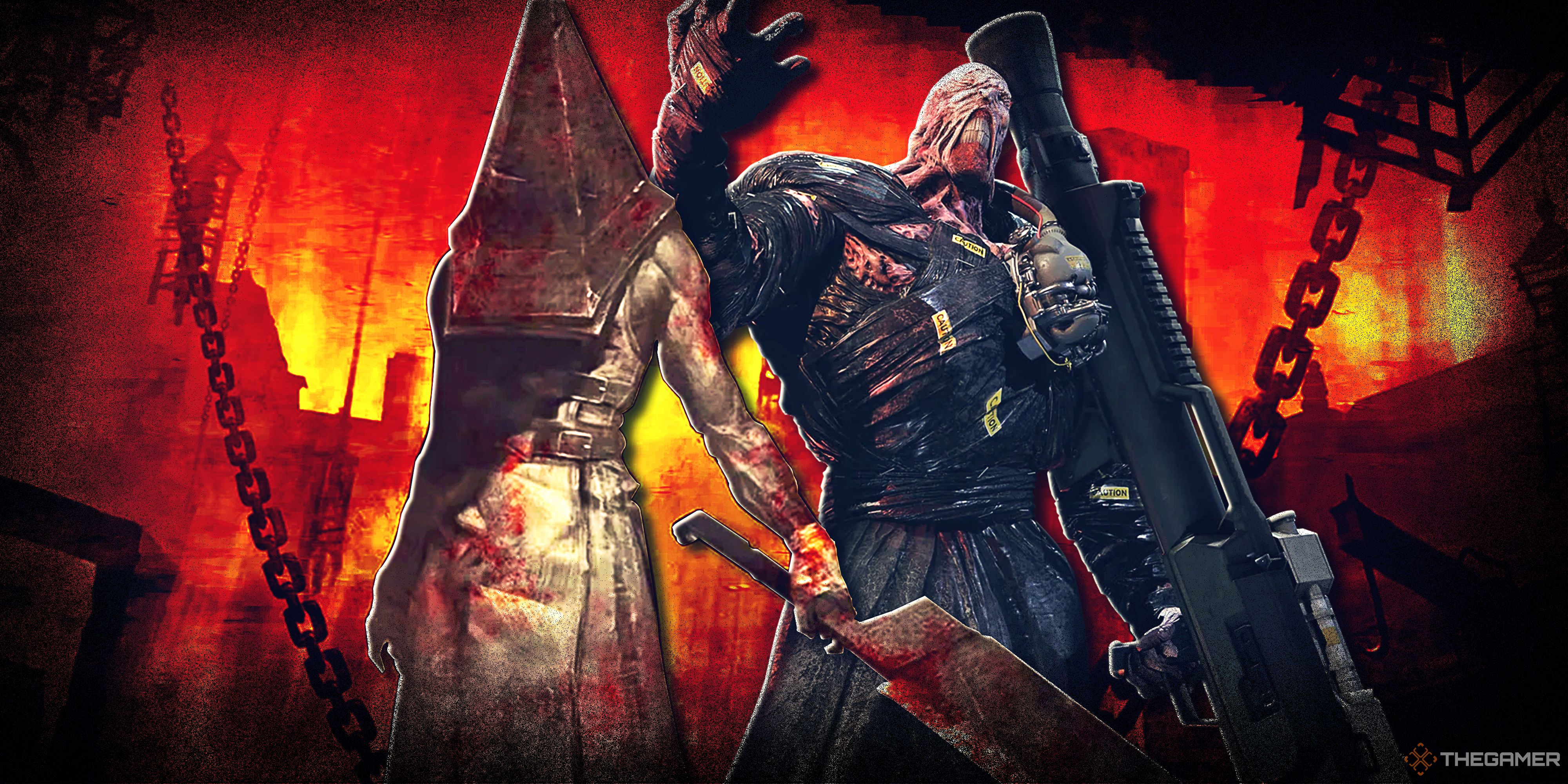 Pyramid Head and Nemesis.