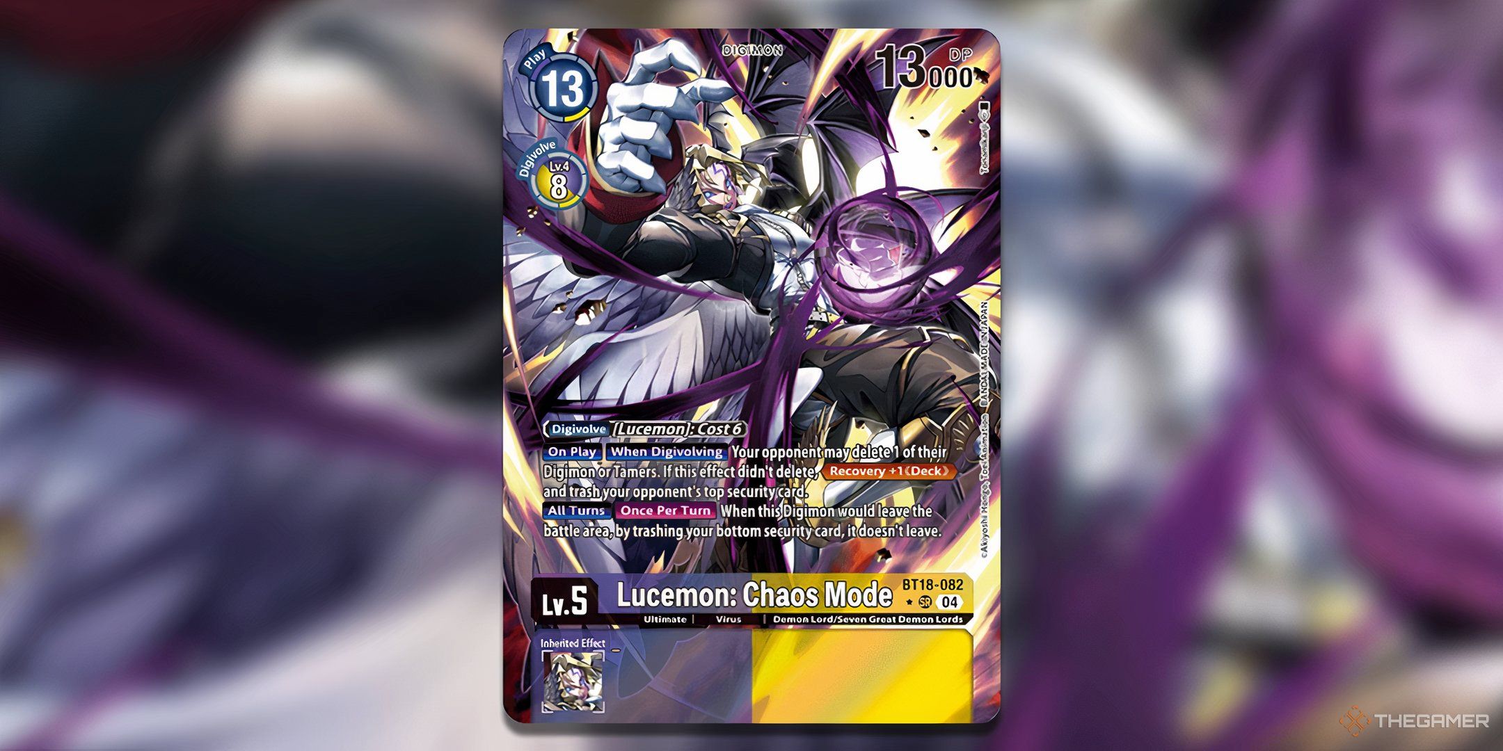 Lucemon_ Chaos Mode alternate art from BT18 Release Special Booster 2.0