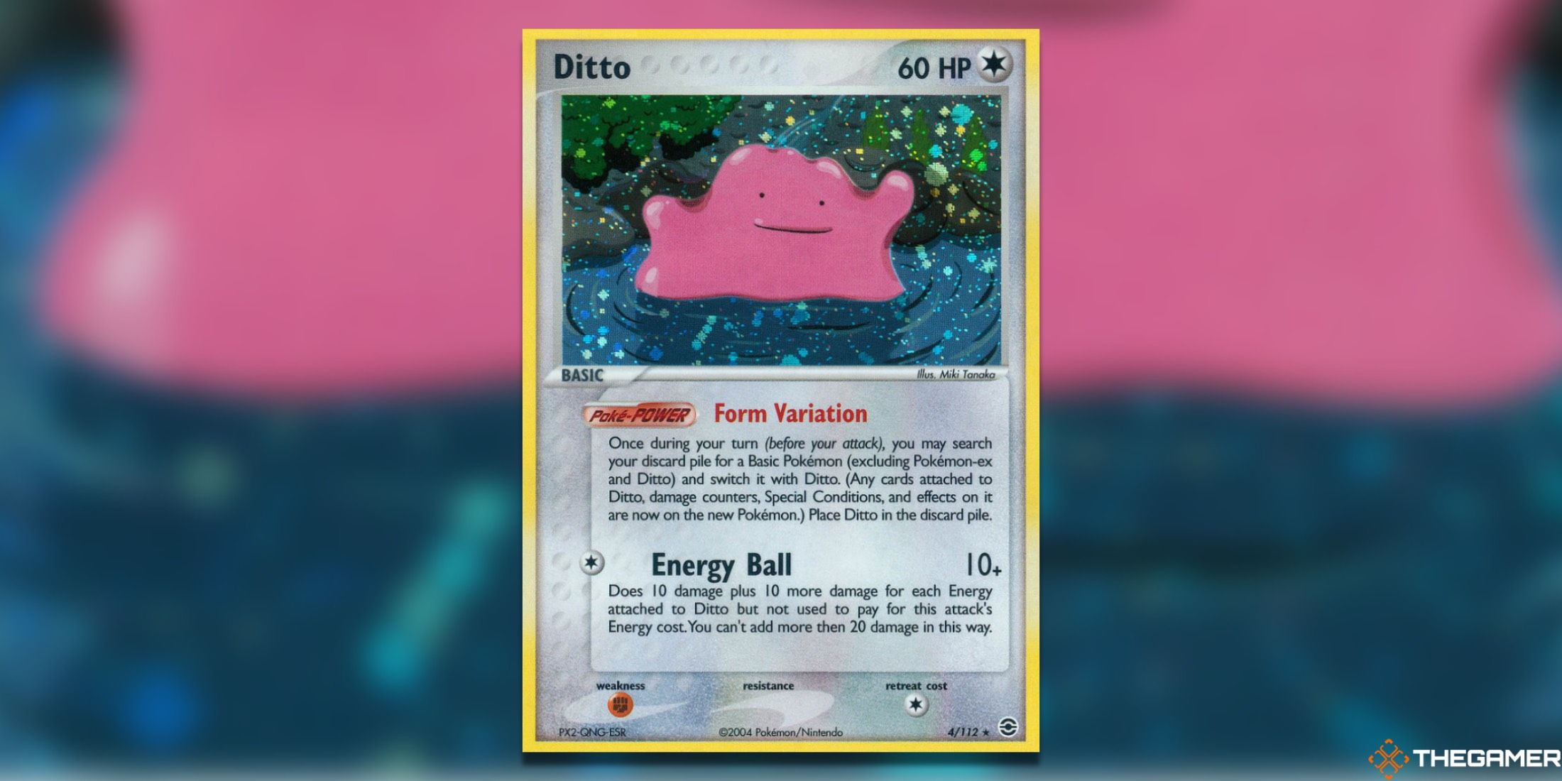 The Ditto Holo Rare from FireRed and LeafGreen in the Pokemon TCG.