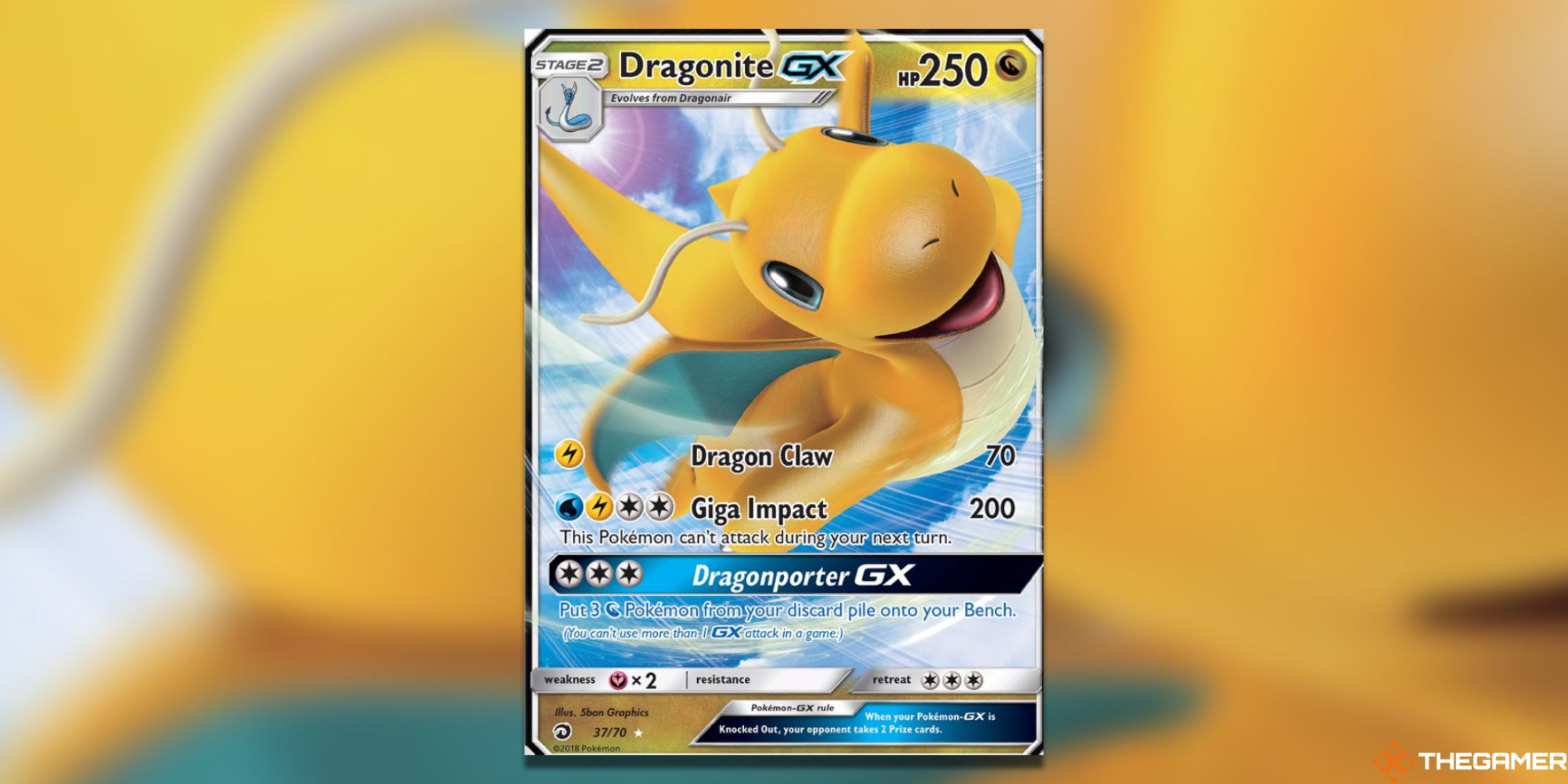 Pokemon TCG Most Valuable Dragon Majesty Dragonite GX UR