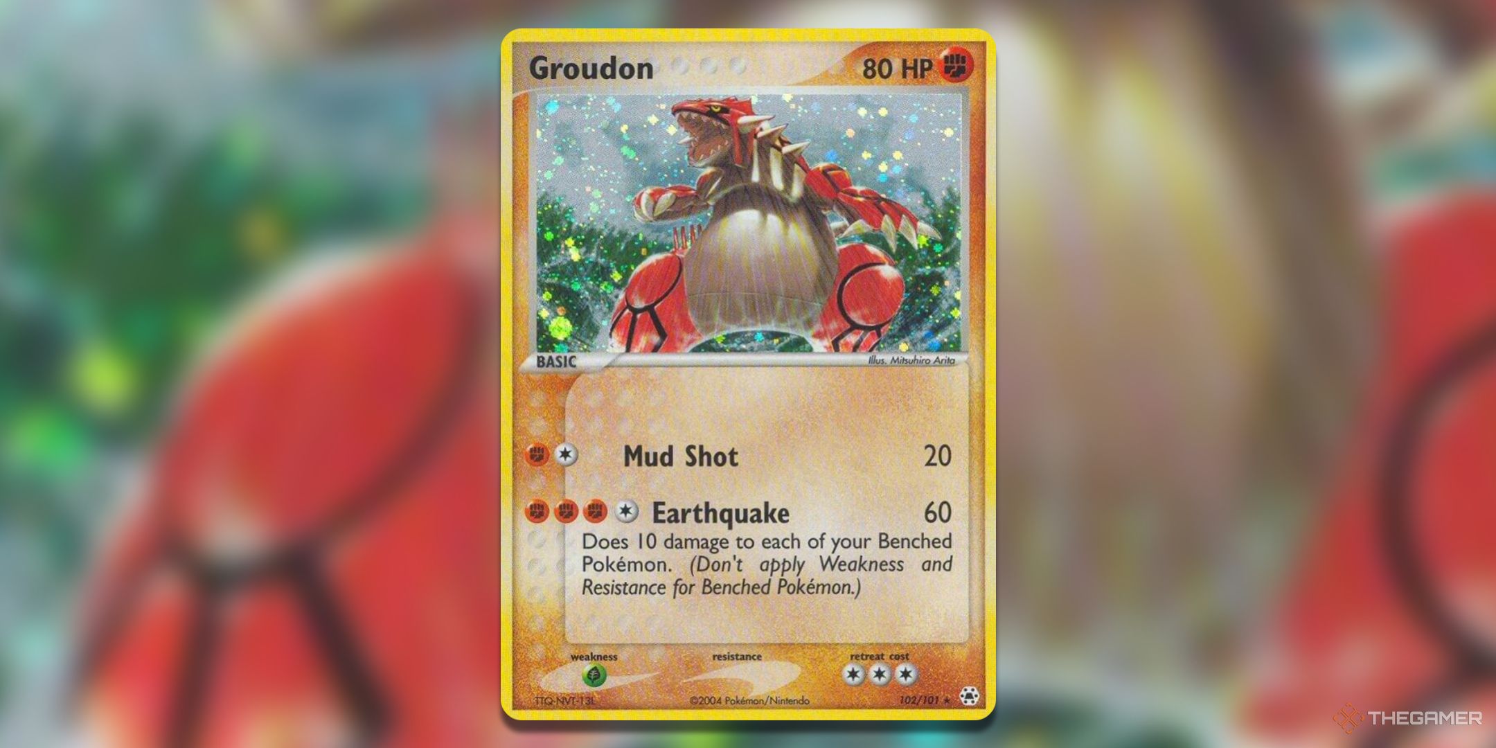 Hidden Legends Groudon Pokemon TCG Card Art.