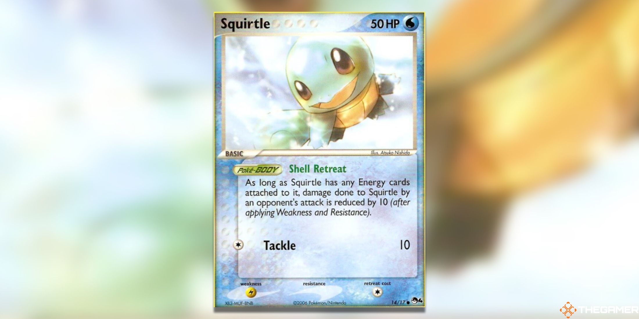 The Squirtle Pop Series 4 Common from the Pokemon TCG.