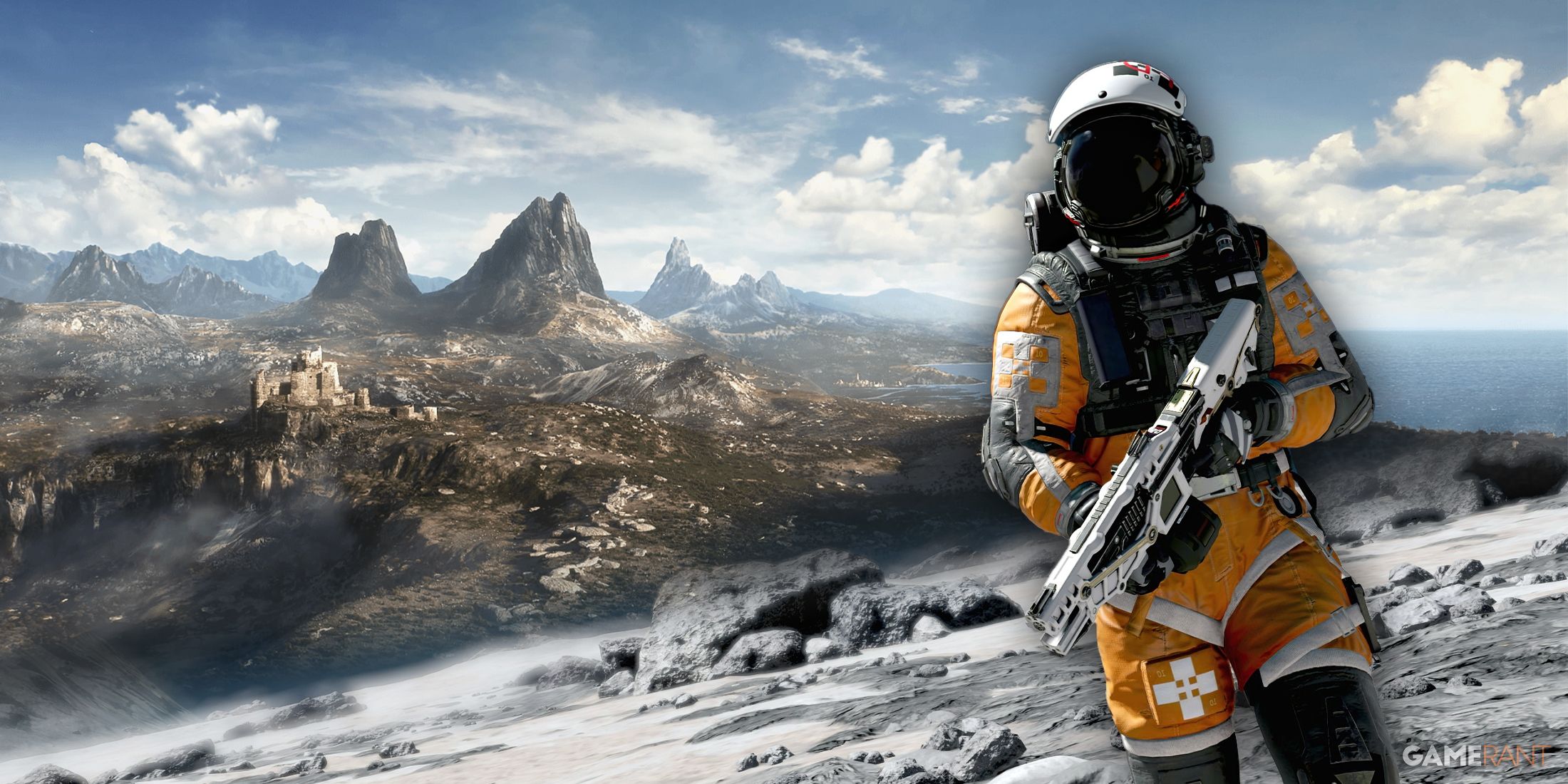 Starfield astronaut over Elder Scrolls 6 open world