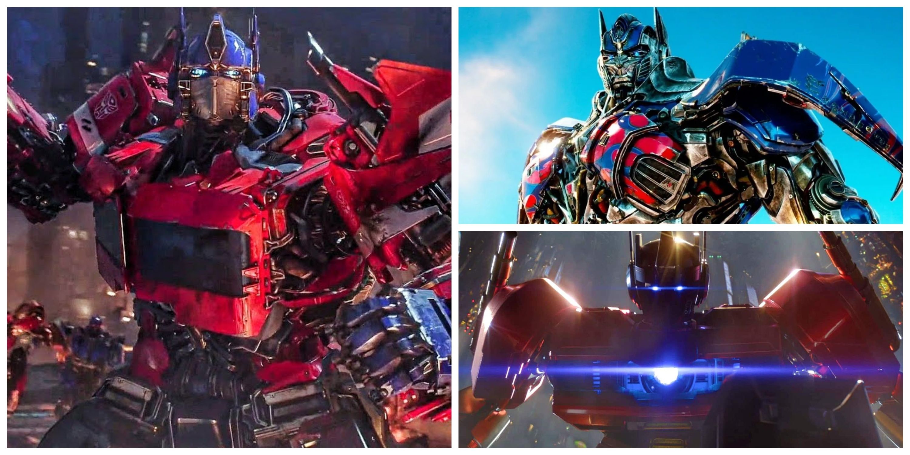 optimus prime in transformers one, bumblebee, age of extinction