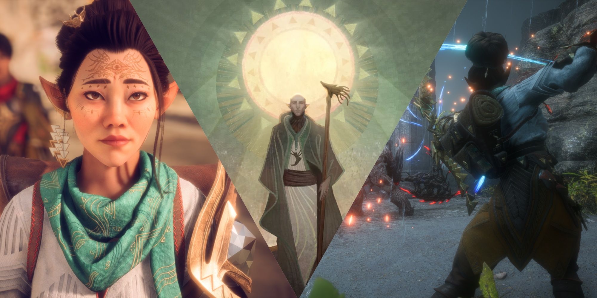 Bellara, Solas and a combat in Dragon Age the Veilguard