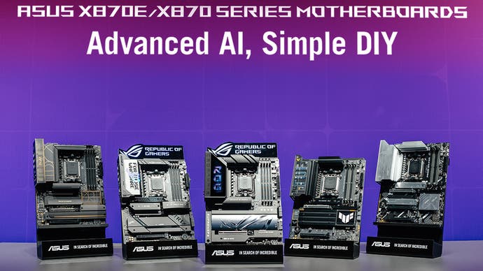 asus x870e motherboards shown