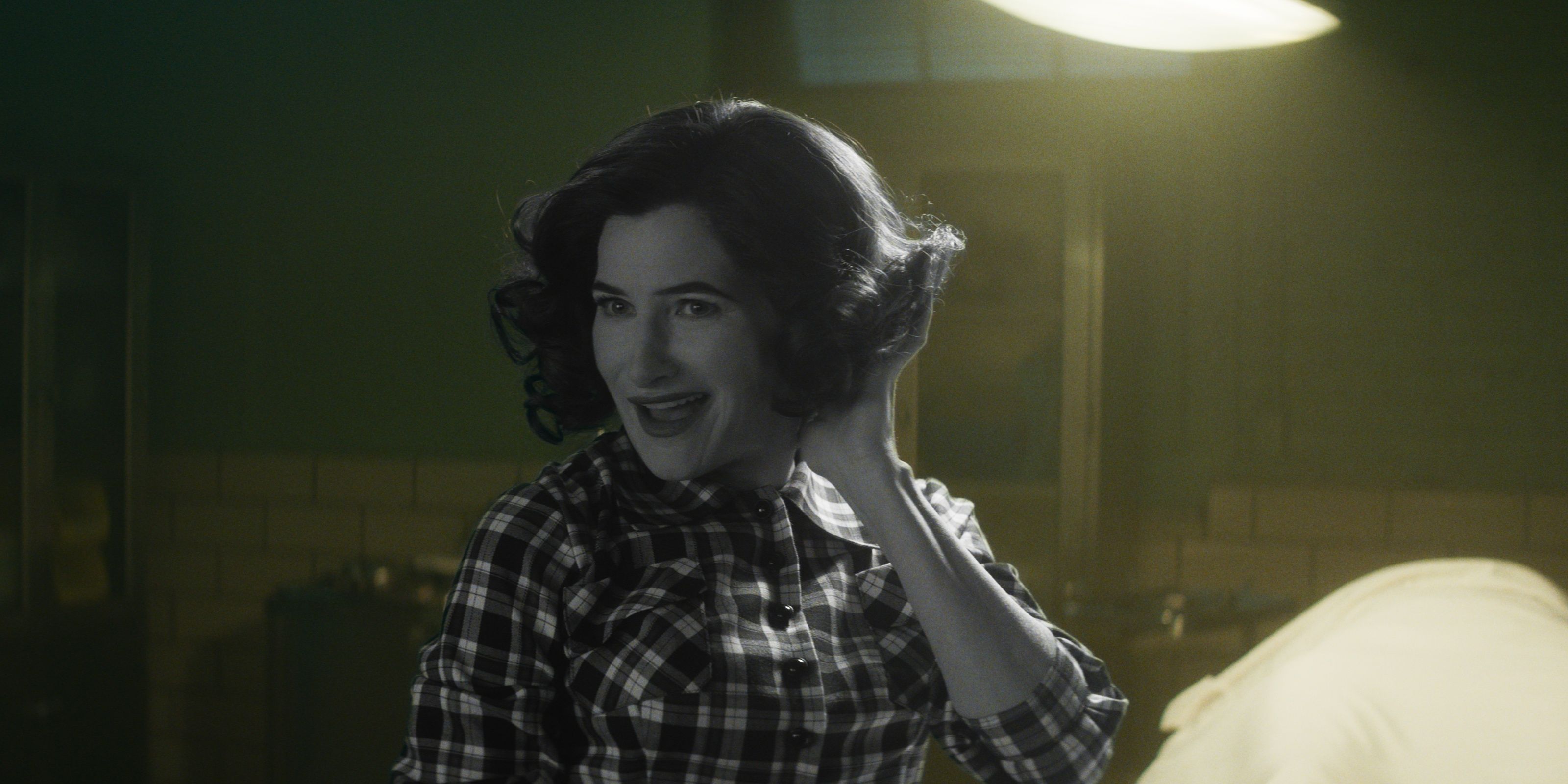 Kathryn Hahn Black and White Agatha All Along Cropped