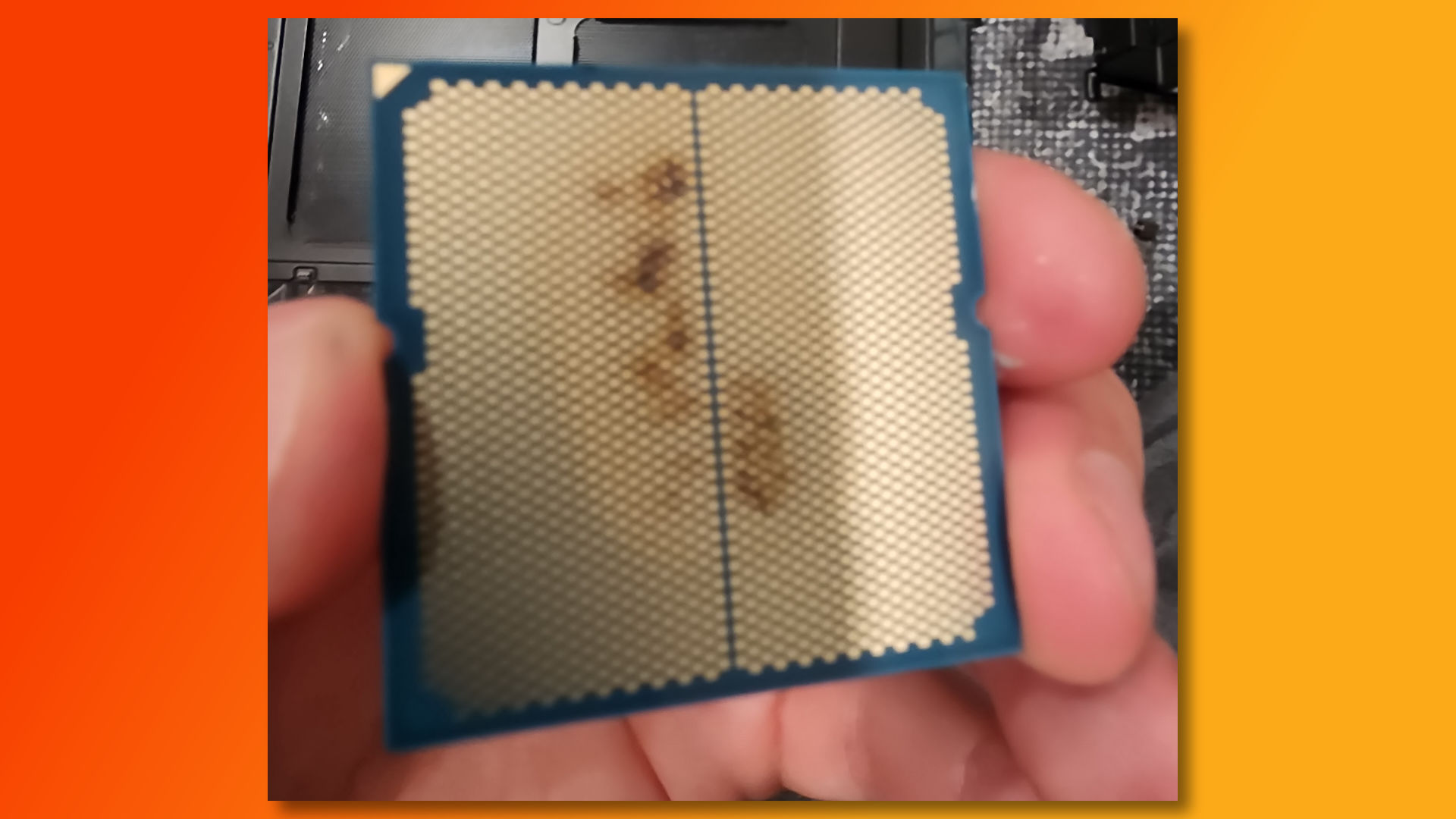 A Redditor's burned out 9800X3D