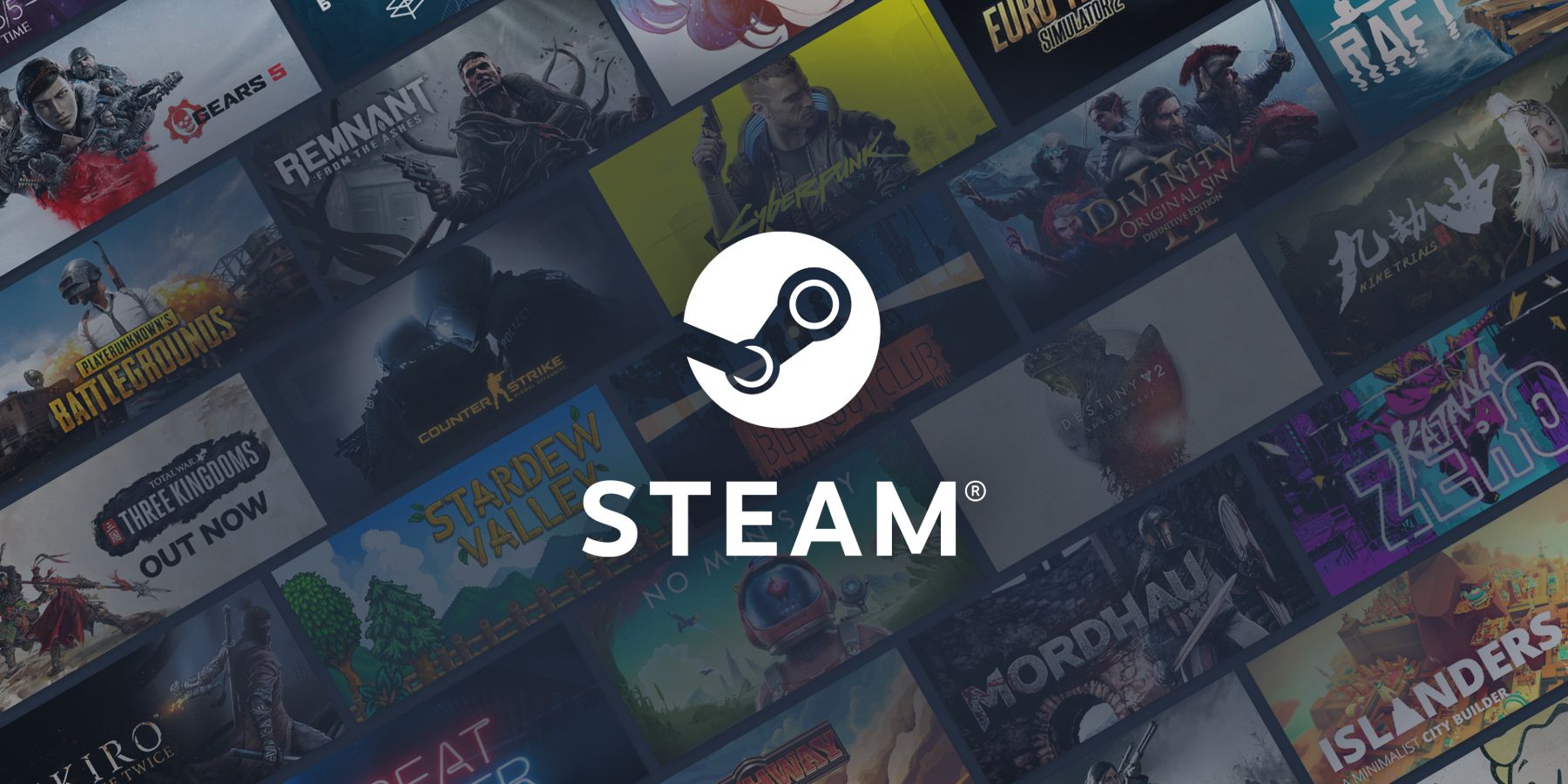 steam logo and pc games