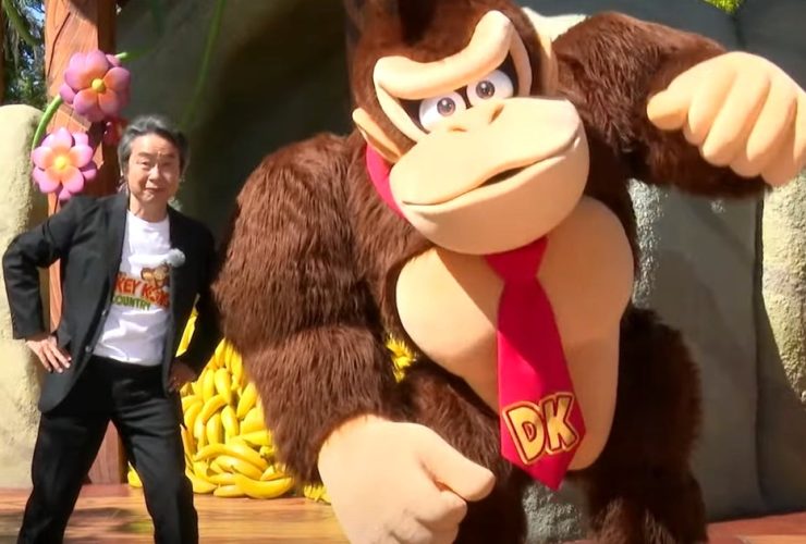 Watch Miyamoto take a tour of Super Nintendo World's new Donkey Kong Country theme park expansion