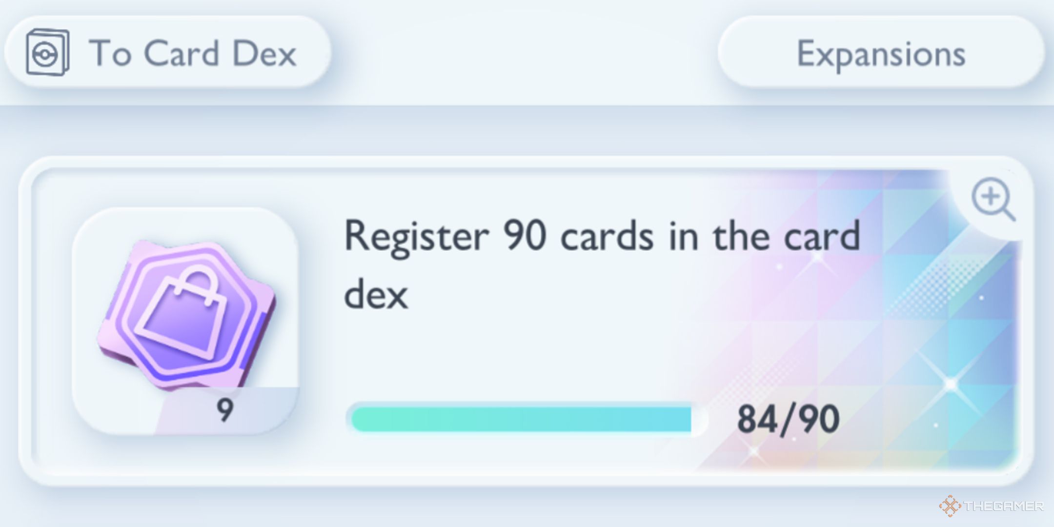 A Dex Mission to register 90 cards in the dex, which rewards Emblem Tickets.