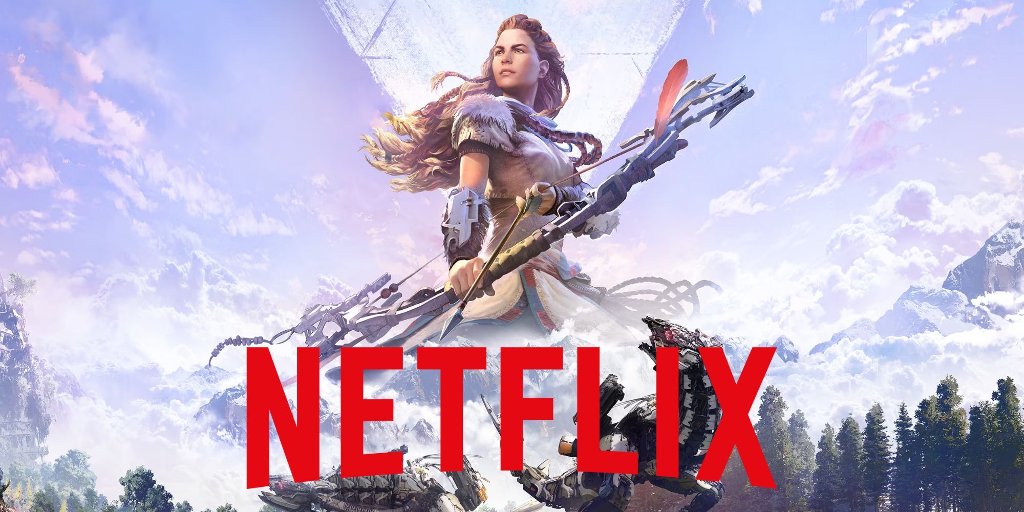 Horizon Zero Dawn and Netflix logo