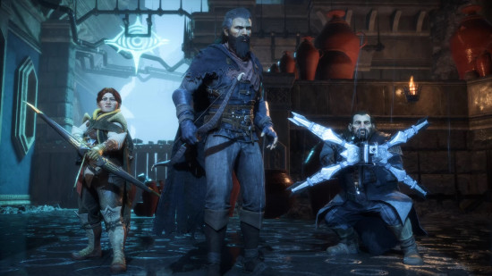 Dragon Age The Veilguard max level: three warriors stand side by side as they prepare for battle.