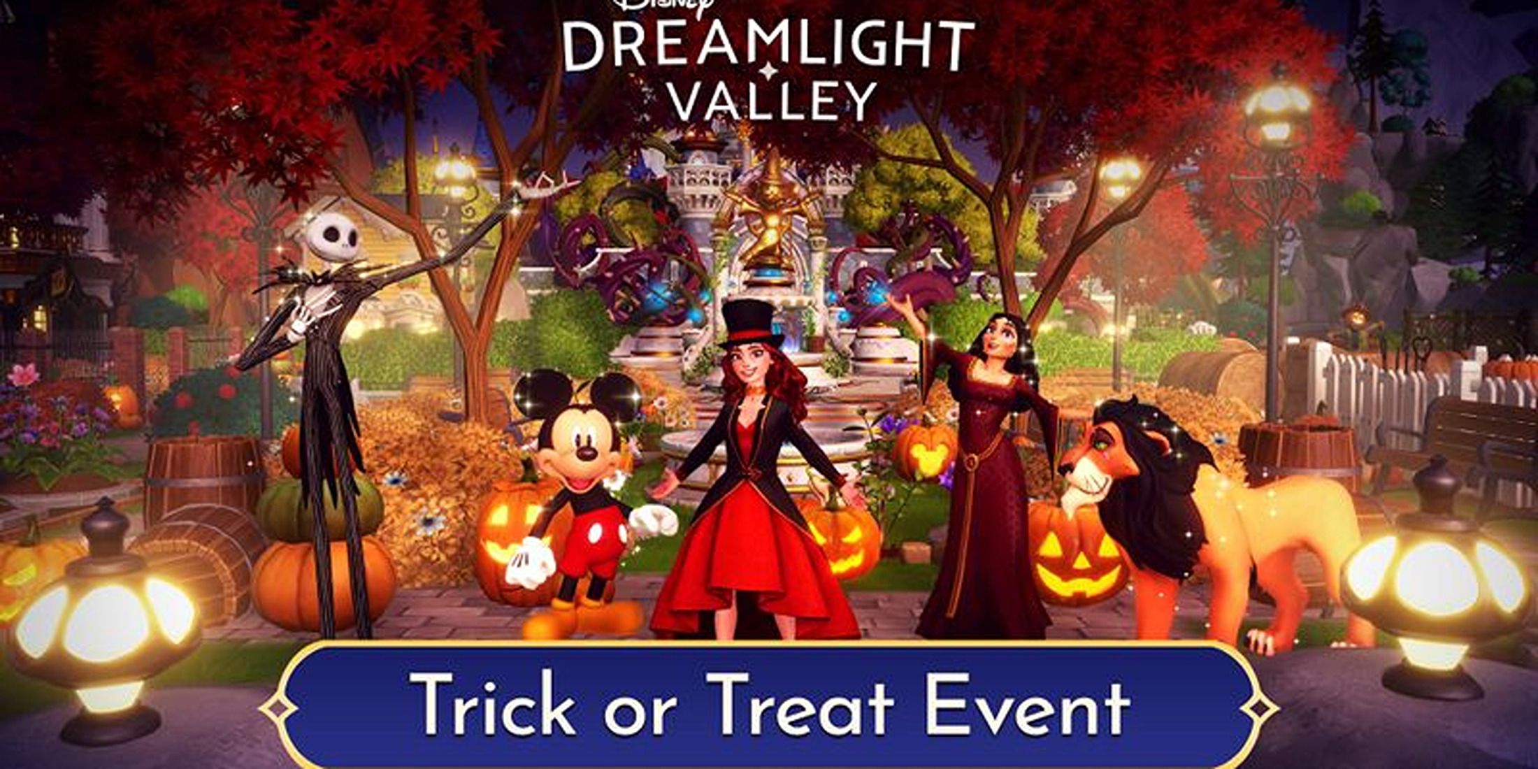 disney dreamlight valley trick or treat event promo