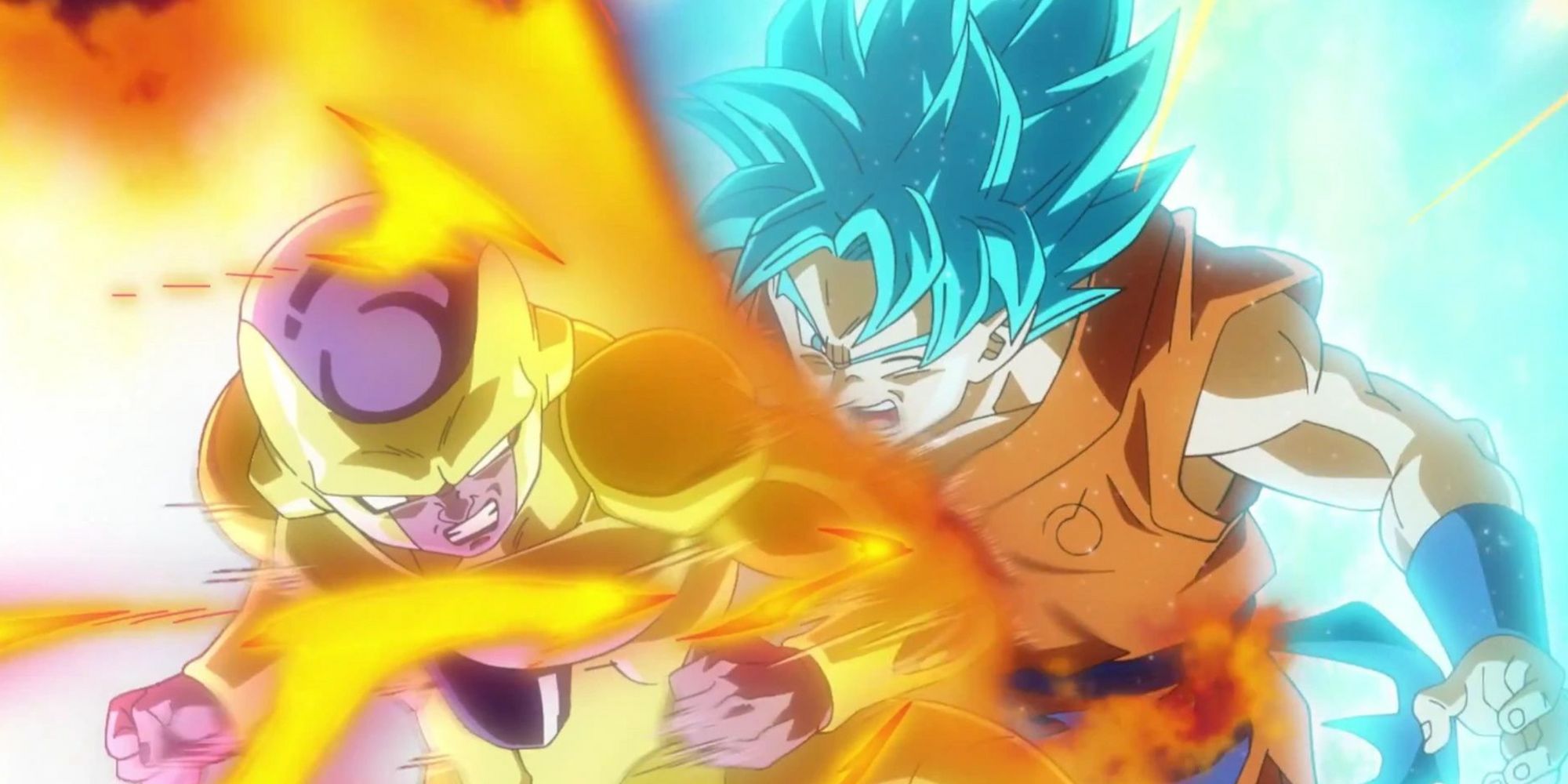 Goku Super Saiyan Blue fights Golden Frieza