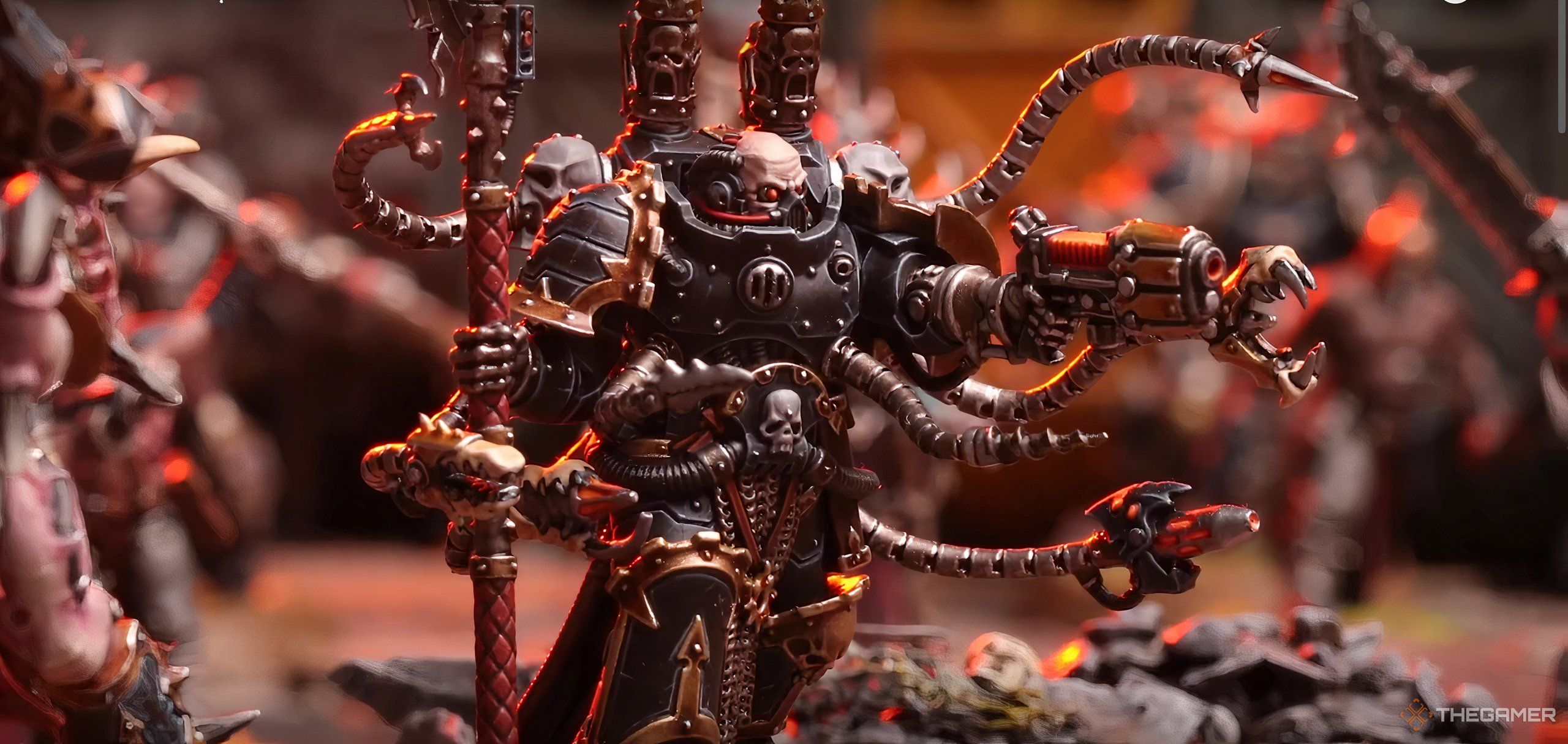 A Chaos Space Marine Warpsmith from Warhammer 40,000 tabletop.