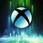 Xbox Gamescom 2023 logo featuring a stylized city skyline in green