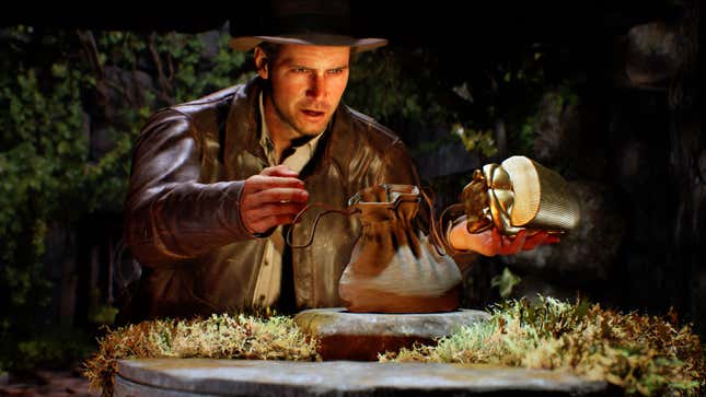 Indiana Jones steals the golden idol in The Great Circle.