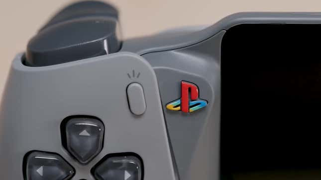 A DualSense controller shows the original PS1 logo. 