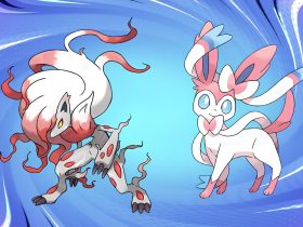 Pokemon Fan Designs Hisuian Zoroark and Sylveon Fusion Art